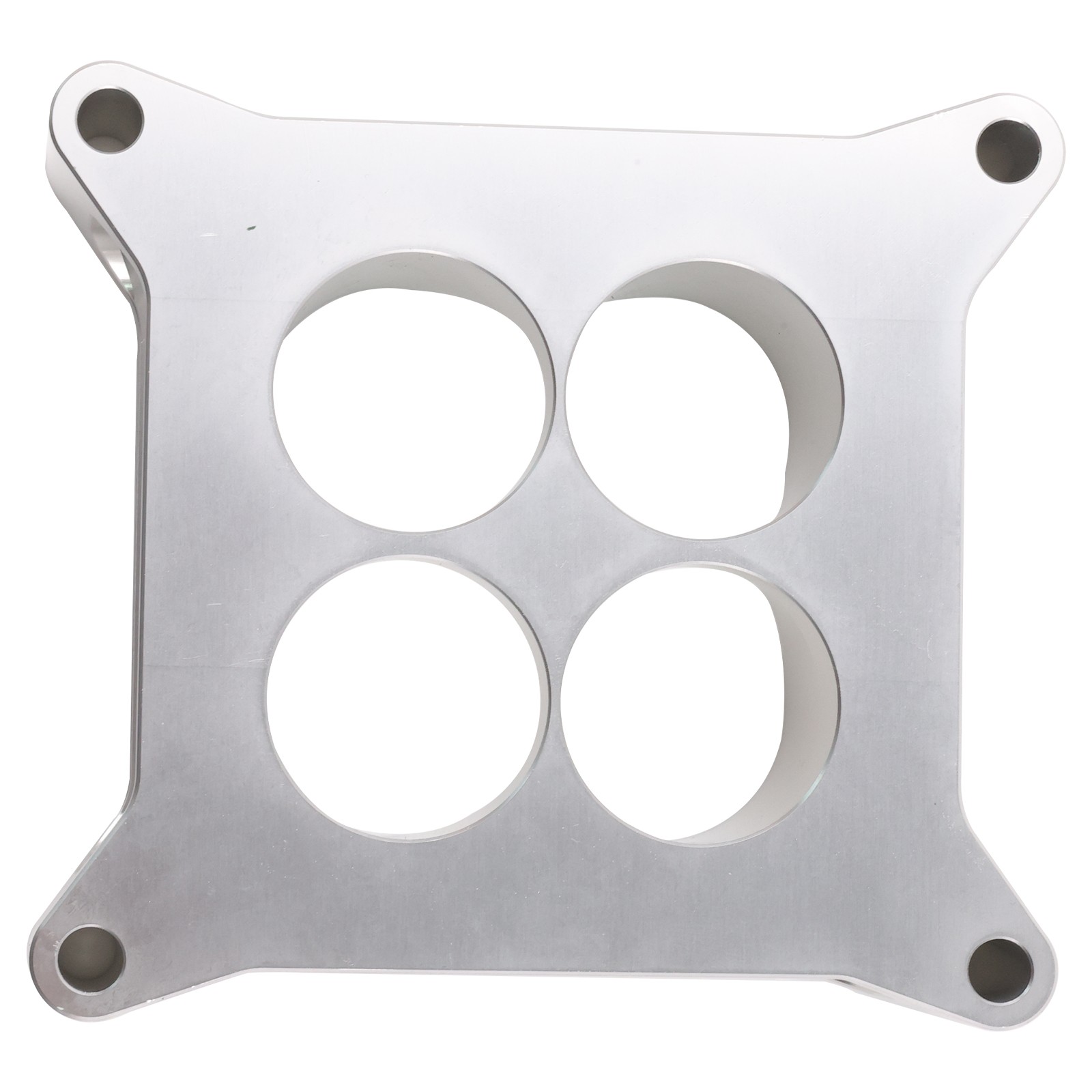 Silver 2-inch Aluminum 4150 CNC Machined Carburetor Spacer Square Bore 4 Port US