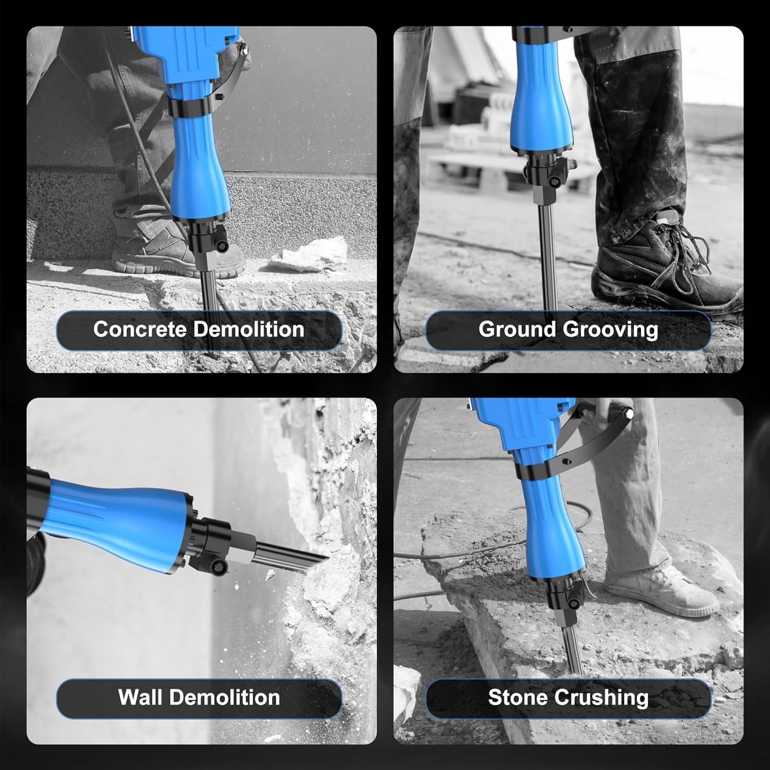 2200W Demolition Jack Hammer Electric Concrete Breaker Kit