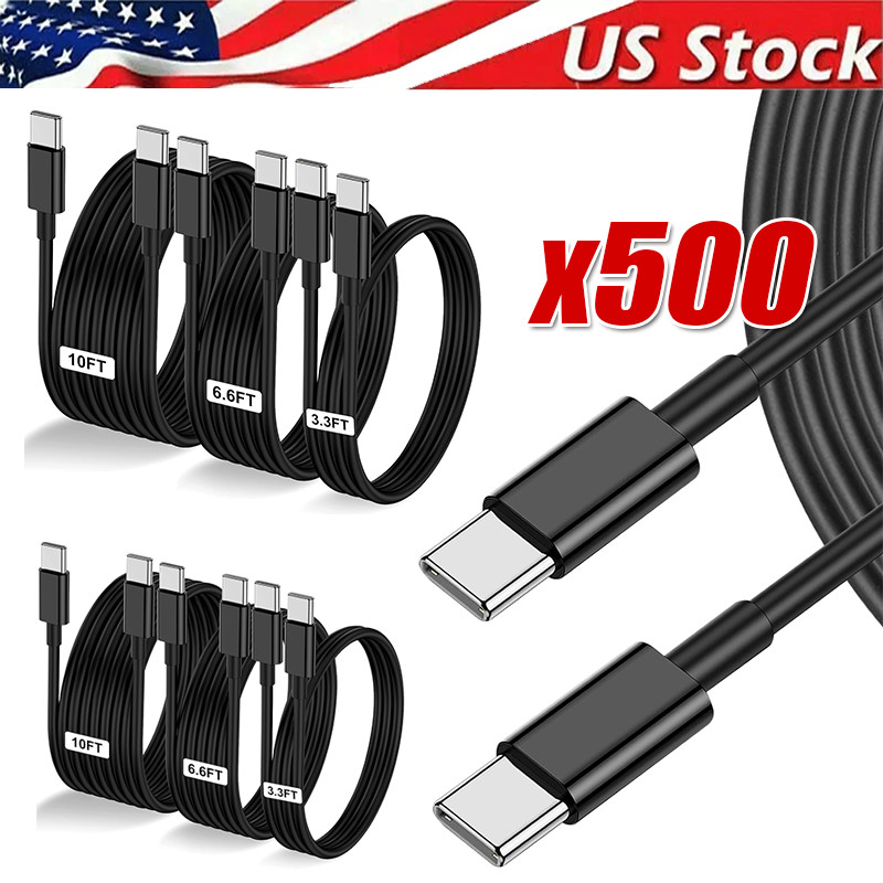 USB-C to USB C Type-C Fast Charging Data SYNC Charger Cable Cord 3/6/10FT lot