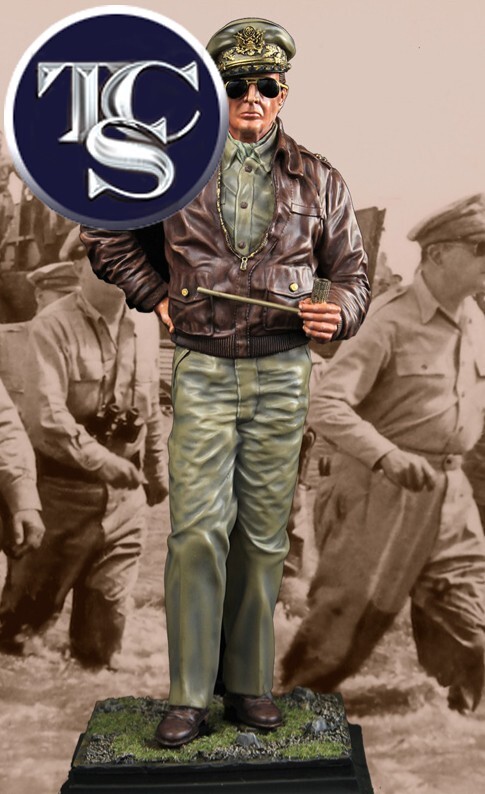 AMERICAN HELMET HAT WWII  DOUGLAS MACARTHUR CS60023 STATUE