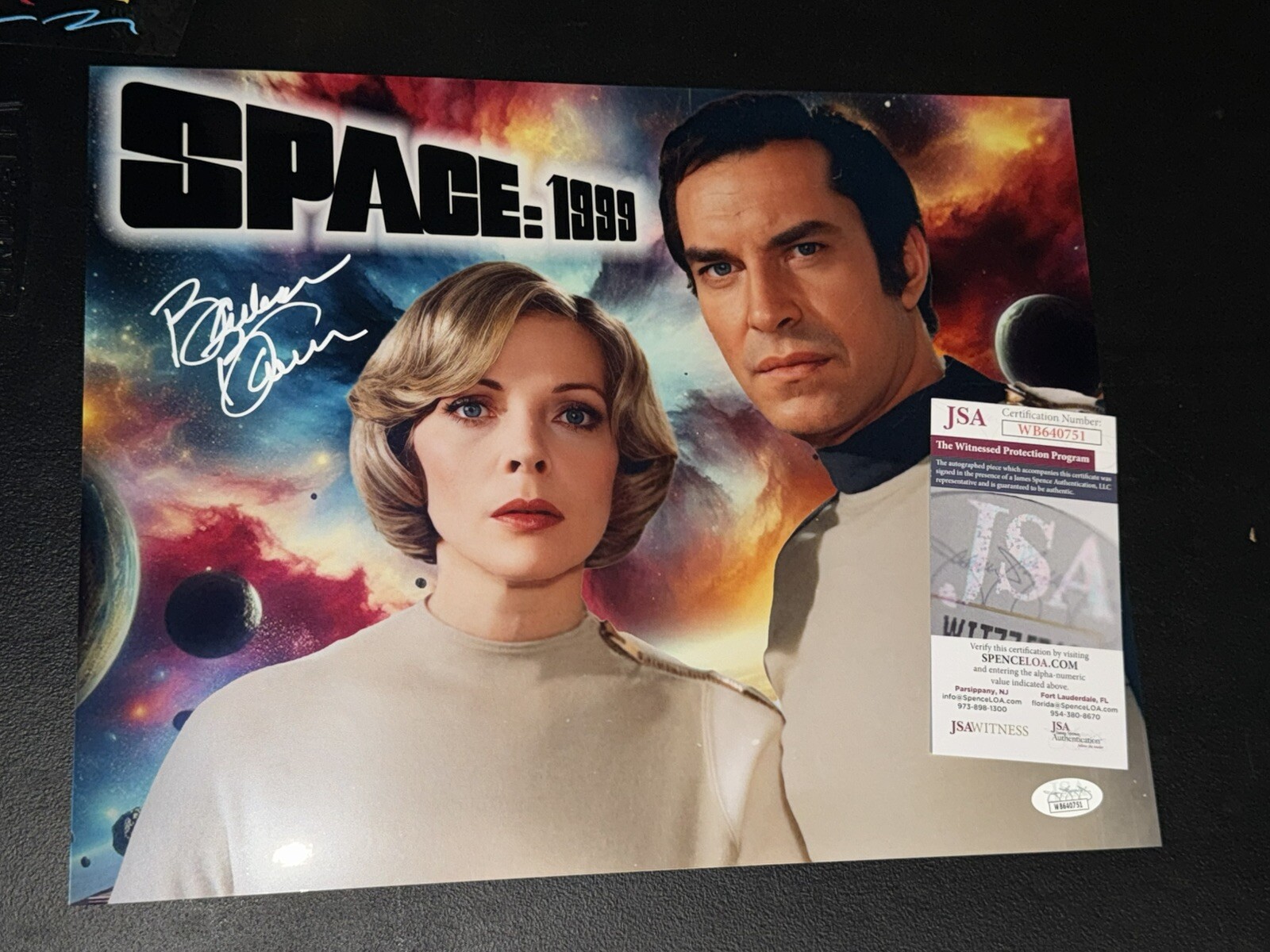 BARBARA BAIN Signed SPACE: 1999 METALLIC 11x14 Photo Autograph JSA WITNESS COA
