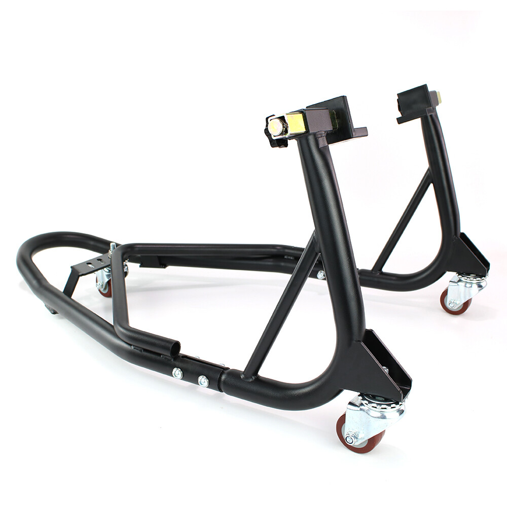 Steel Motorcycle Rear Wheel Mobile Lift Frame Bracket Stand Universal Black