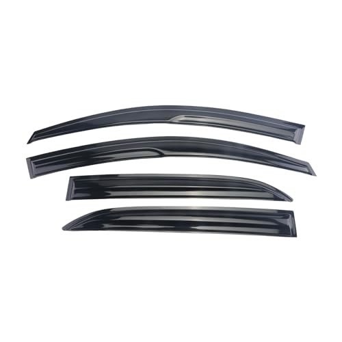 Black Outside Mount Window Rain Guards Compatible with 2018-2023 Kia Rio