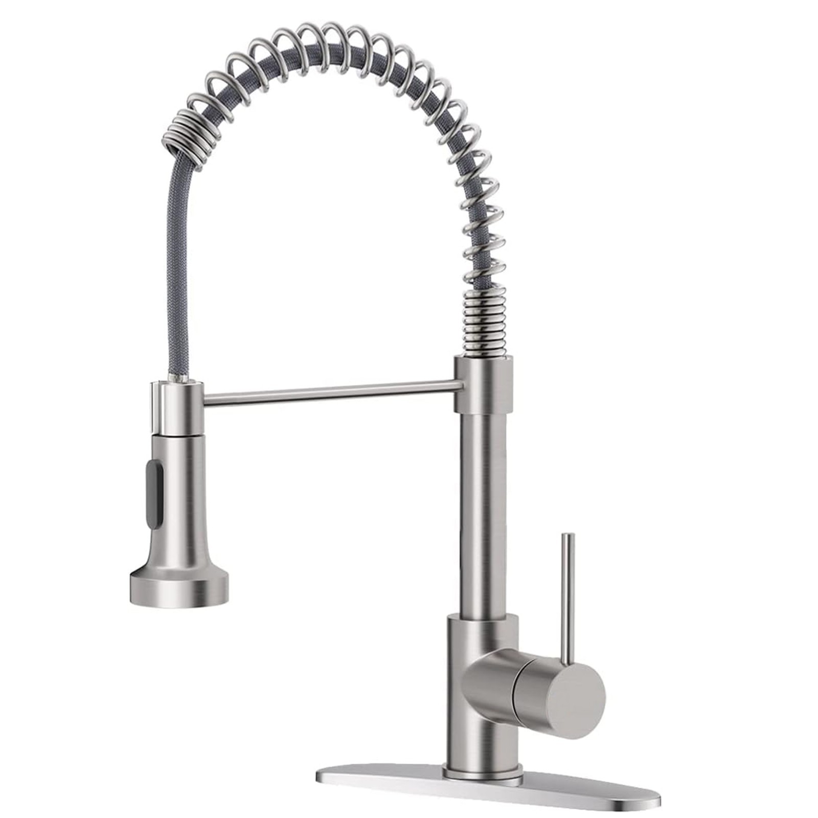 Kitchen Sink Faucet Pull Down Sprayer Stainless steel Single Handle Swivel Mixer