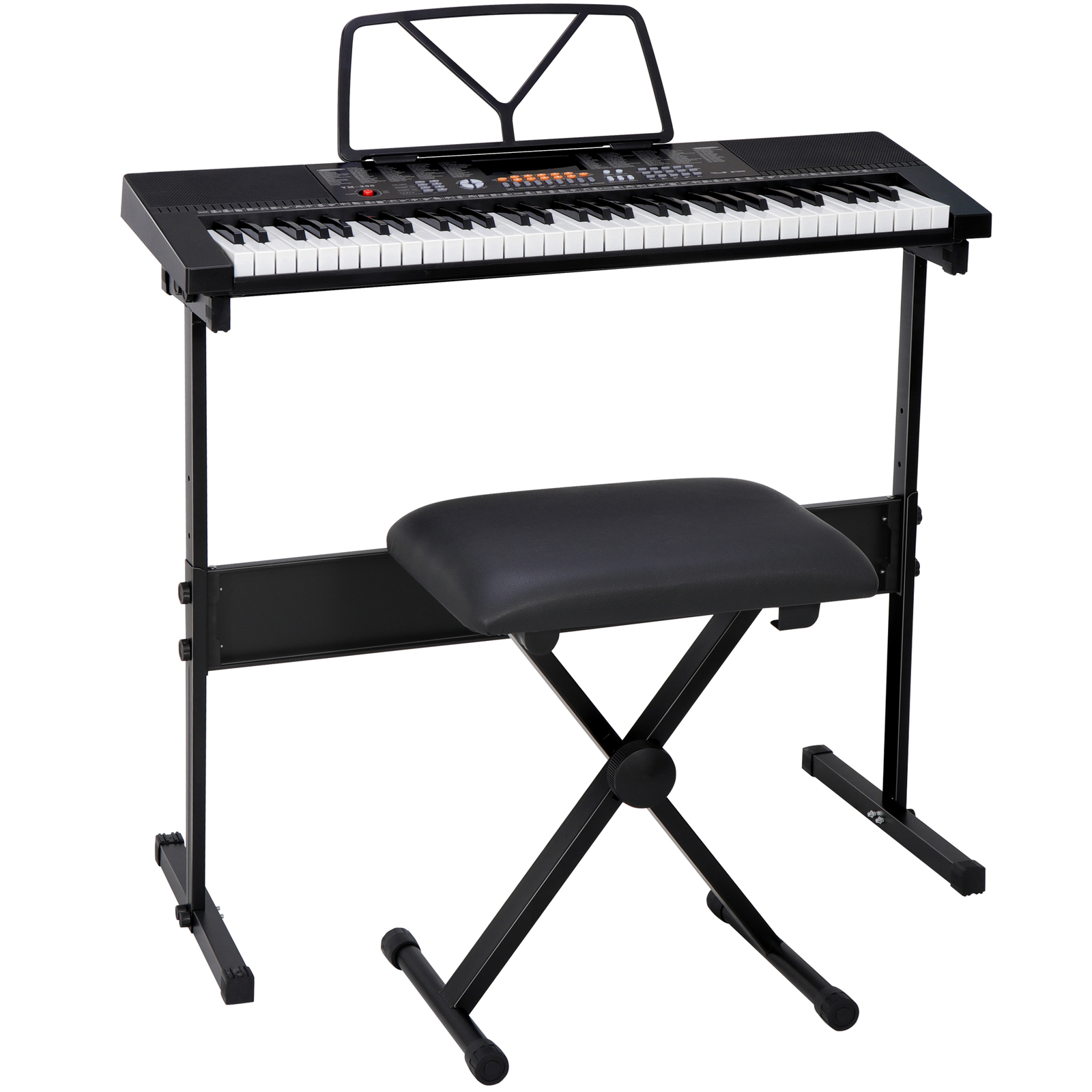 61-Key Electric Keyboard Piano with Stand, Headphones, Microphone