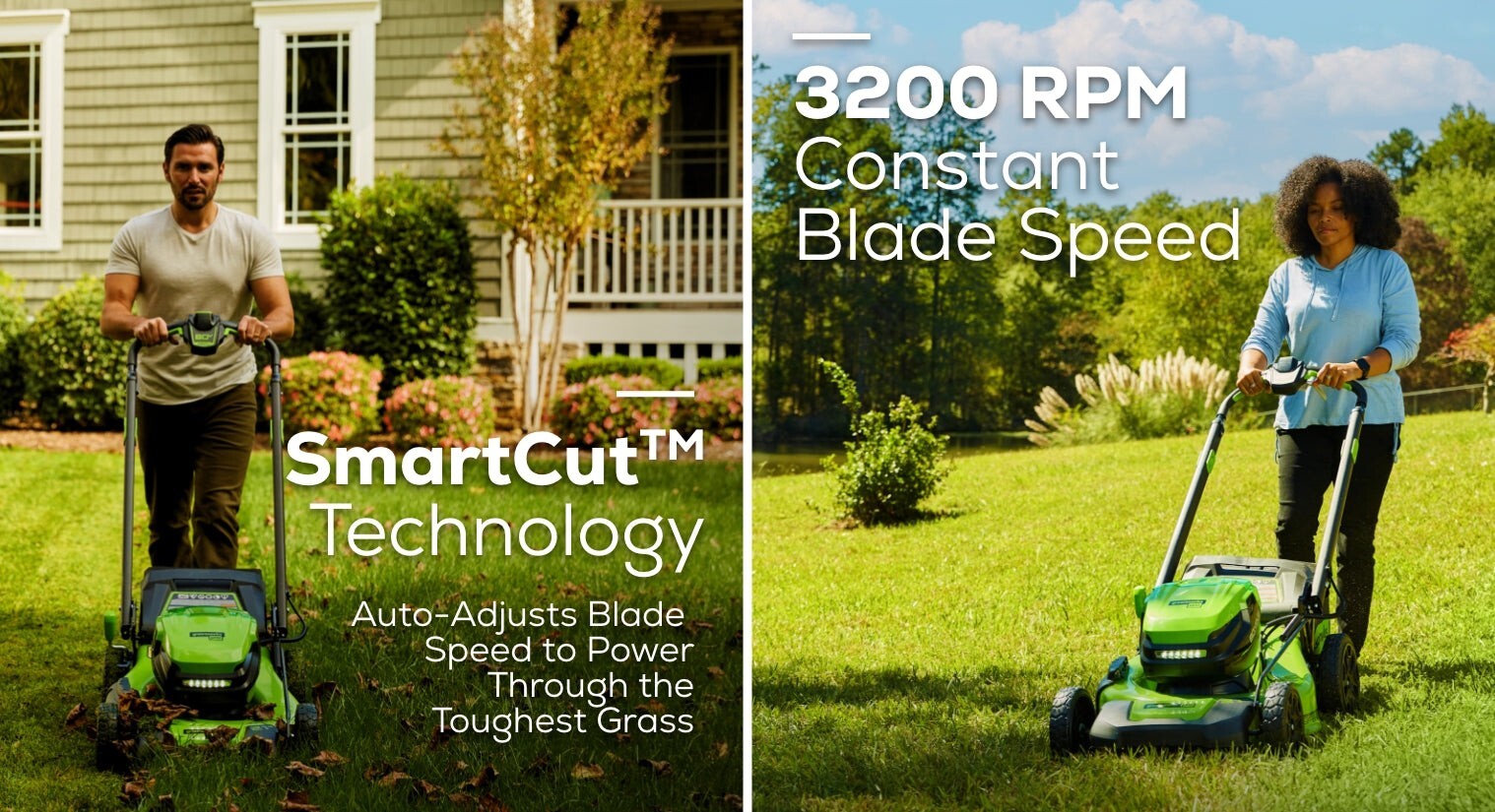 Greenworks 80V 21 inch Self-Propelled Mower w/ 4Ah + 2Ah Battery & Rapid Charger