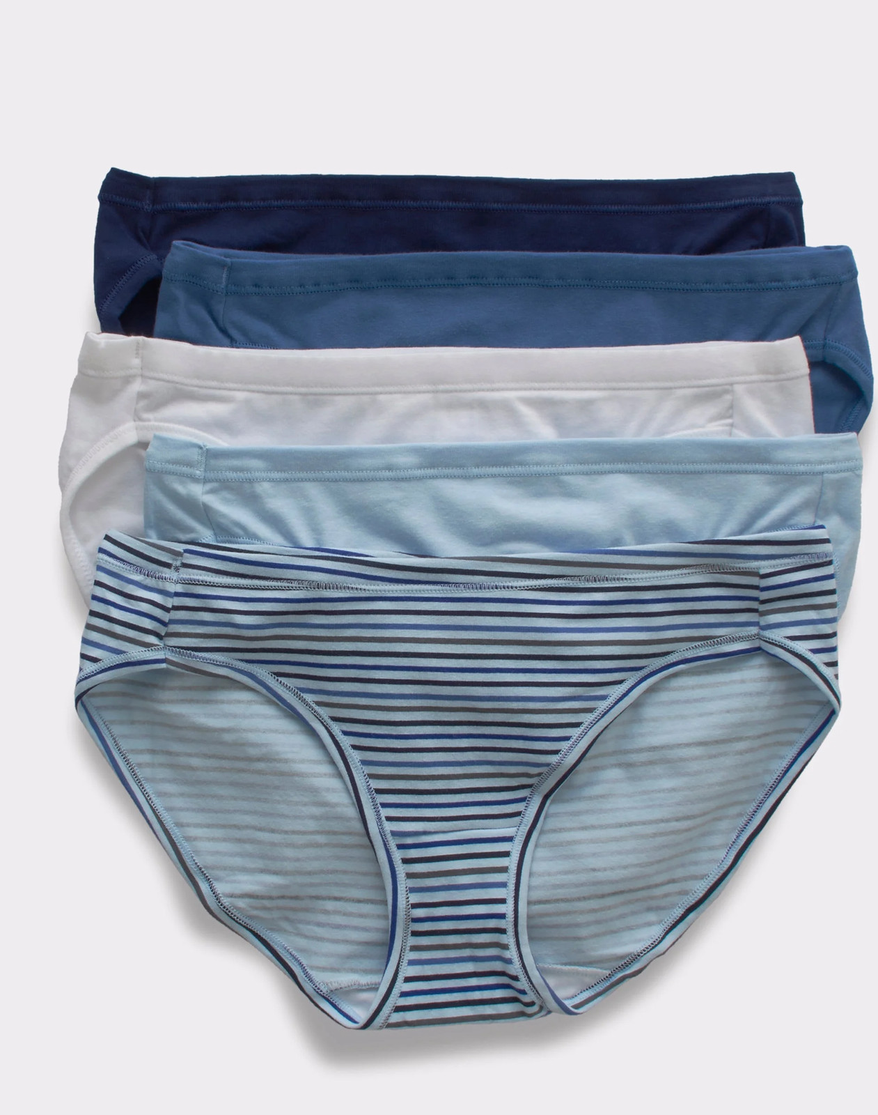 Hanes Ultimate Bikini 5Pack Women Panties Comfortsoft Stretch Underwear Assorted