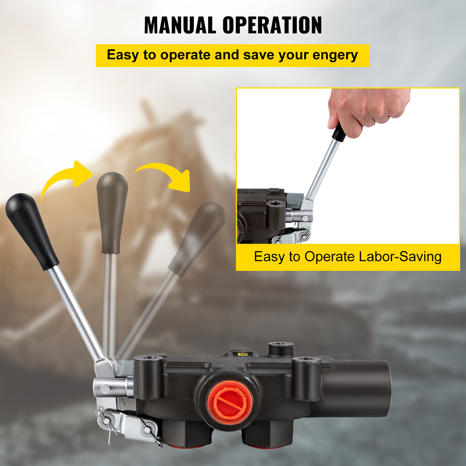 VEVOR Hydraulic Directional Control Valve Log Splitter NPTF Ports 1 Spool 21 GPM