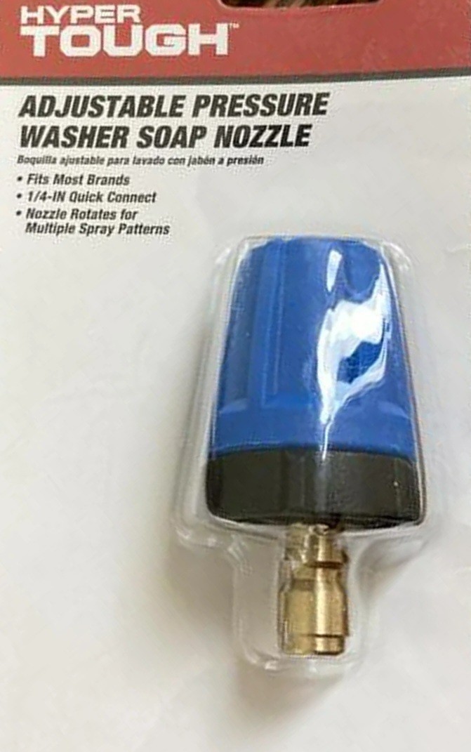 Hyper Tough Adjustable Pressure Washer Soap Nozzle 1/4" Quick Connect Spray