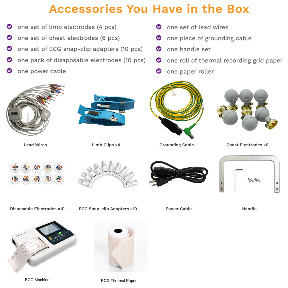 Biocare iE300 12 lead ECG Machine rapid diagnosis and instant ECG tests US