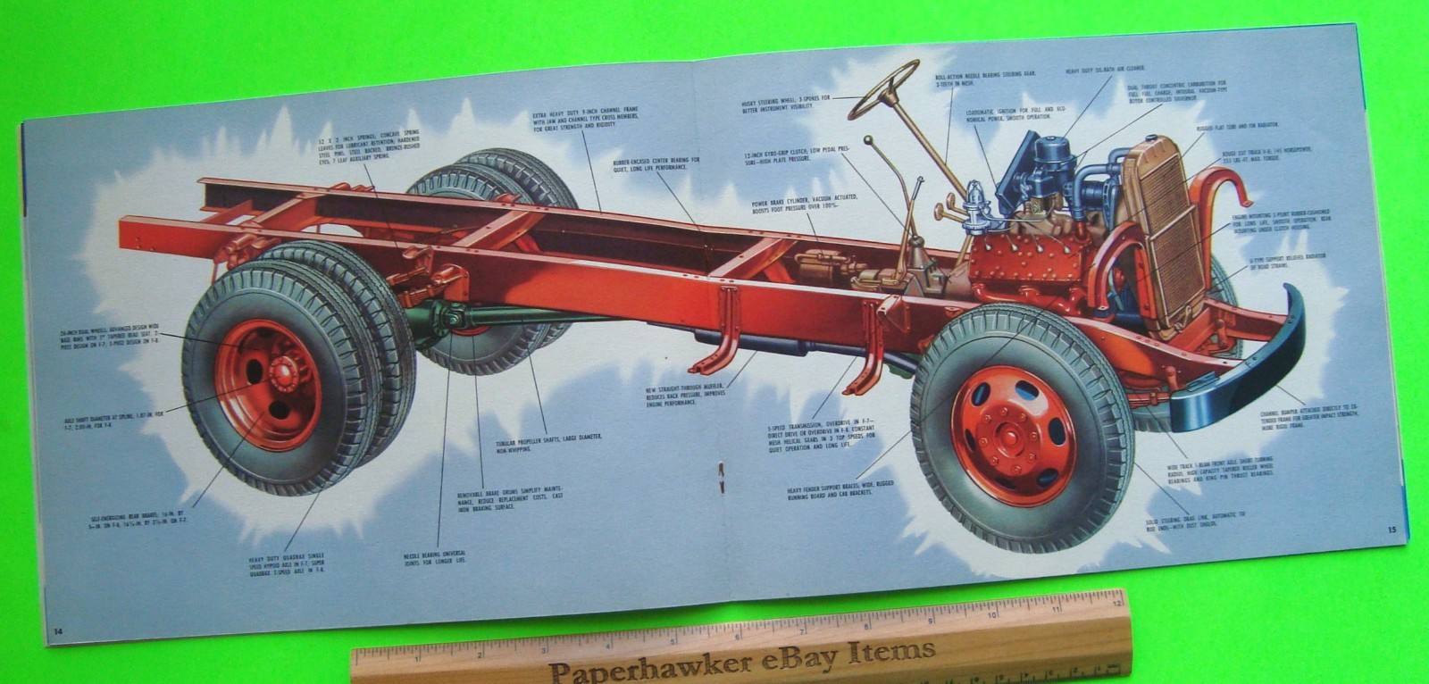1948 FORD HEAVY-DUTY TRUCK DLX 28-pg COLOR CATALOG Brochure BIG RIG SERIES Xlnt+