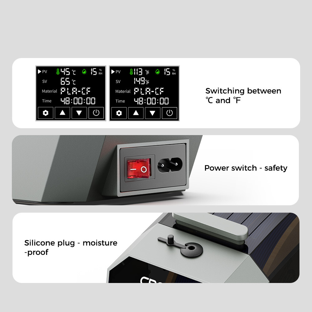 Creality Space π Dryer Quick dry adjustable temp Dec 11 launch stylish design