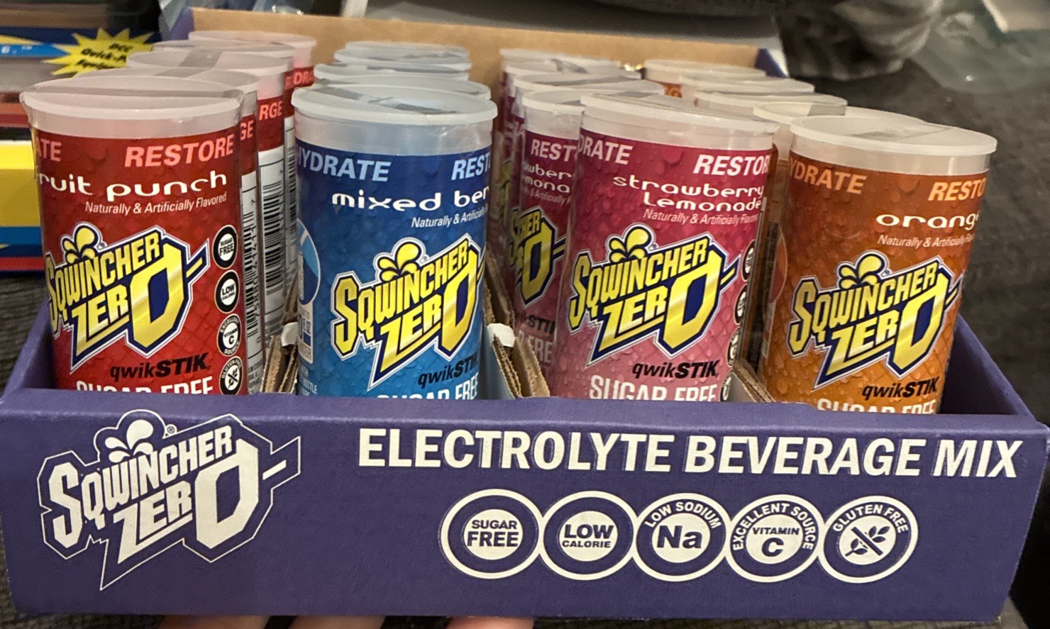 Sqwincher Zero, Sugar Free Sports Drink Mix Quik Stik 200 ct  Assorted Flavors