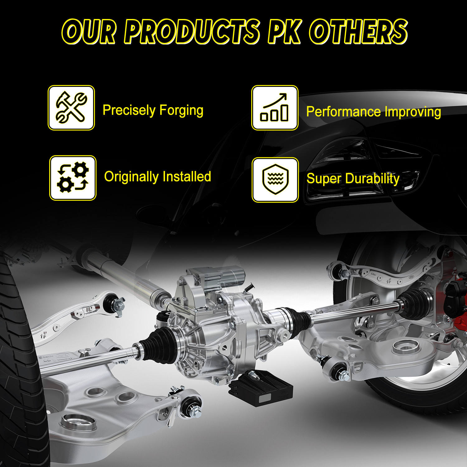 4WD 6-Lug Front CV Axle Assembly for Chevy GMC Silverado Sierra 1500 Tahoe Yukon