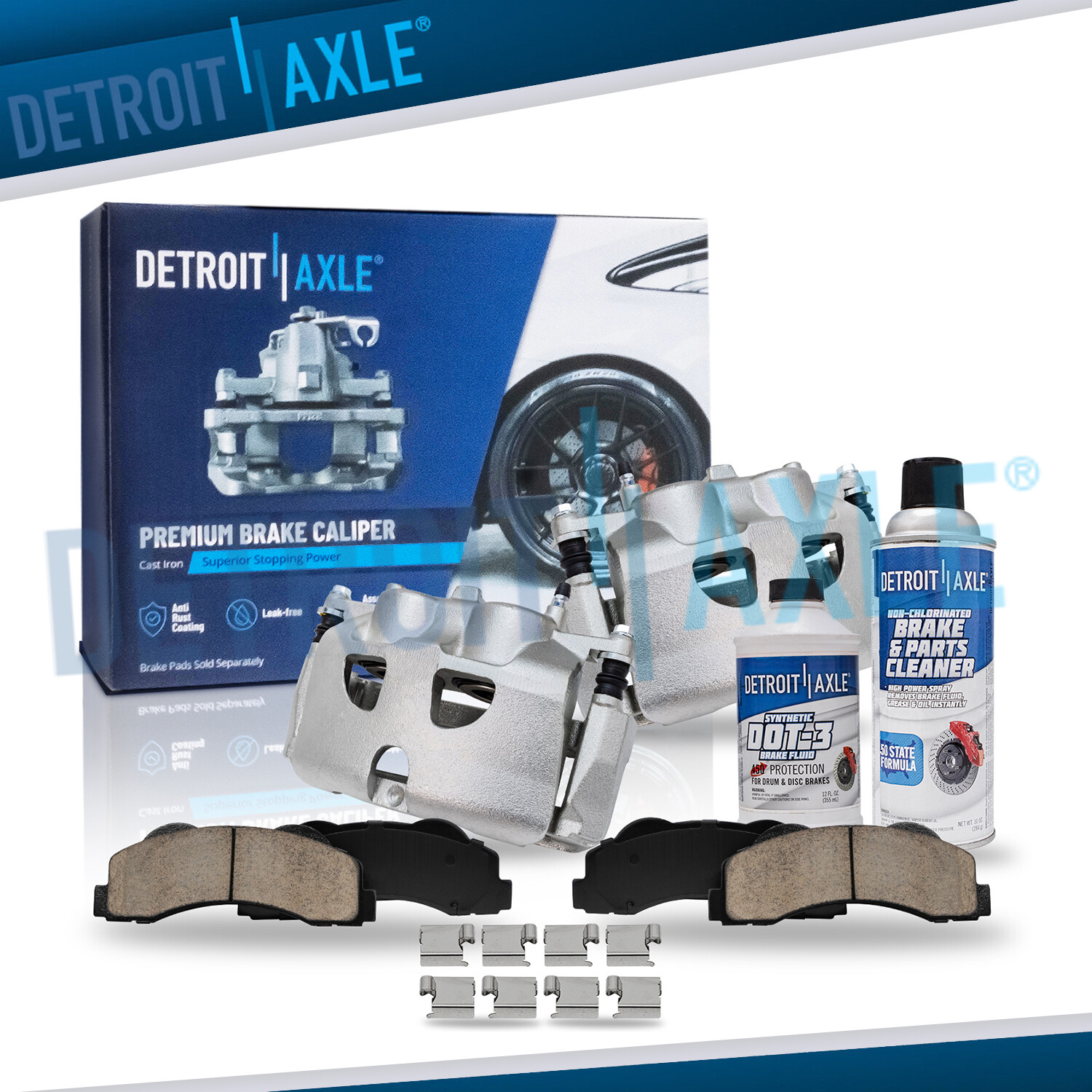 Front Disc Calipers and Ceramic Brake Pads for Ford Expedition F-150 Navigator