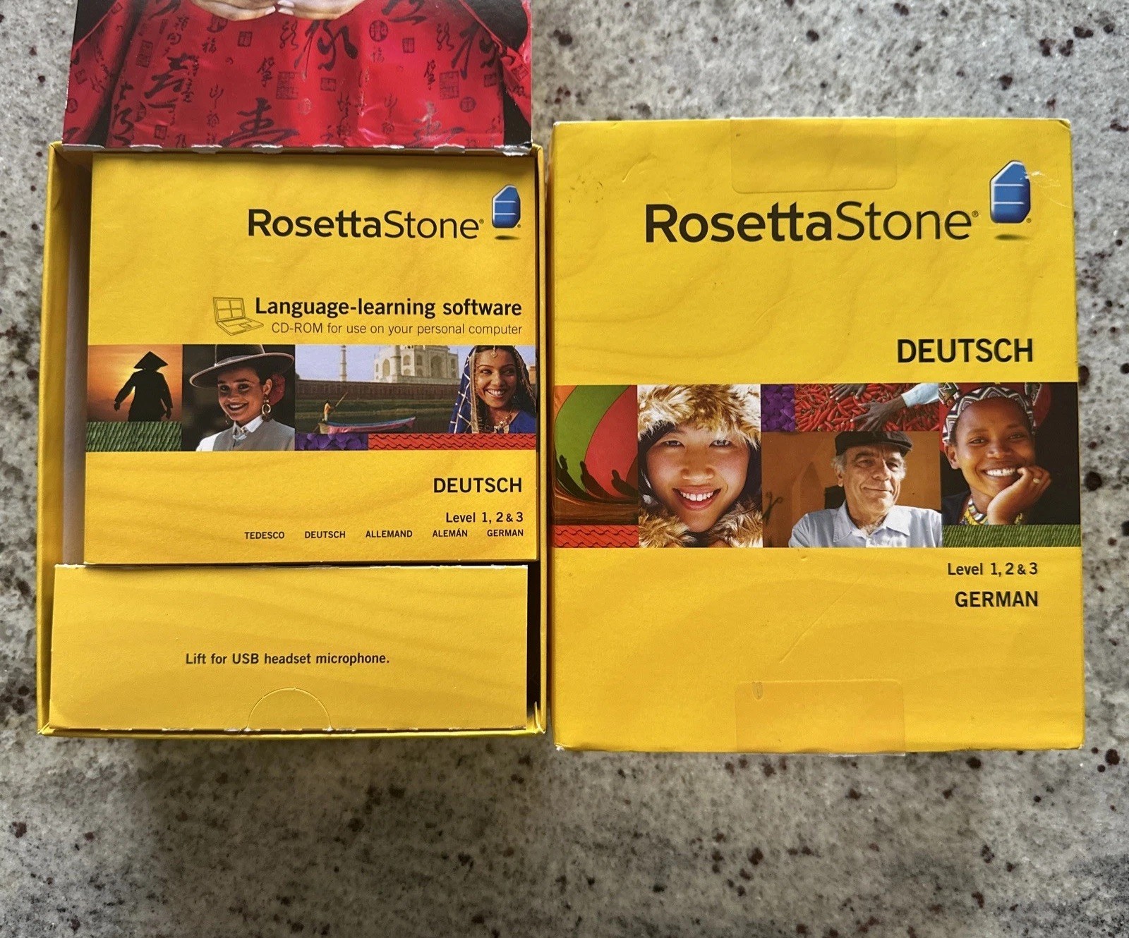 Rosetta Stone (27823) for PC, Mac - Level 1, 2 & 3 - With Headphones - Excellent