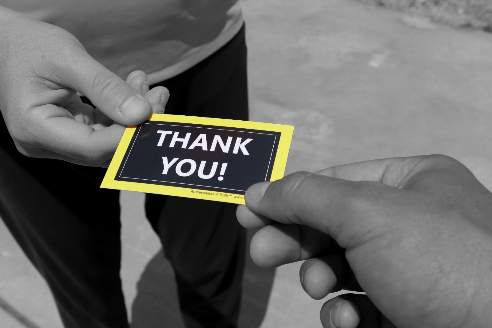 Thank You! | Gospel Tracts | Bible Tracts | Business Card Size | Pack of 50