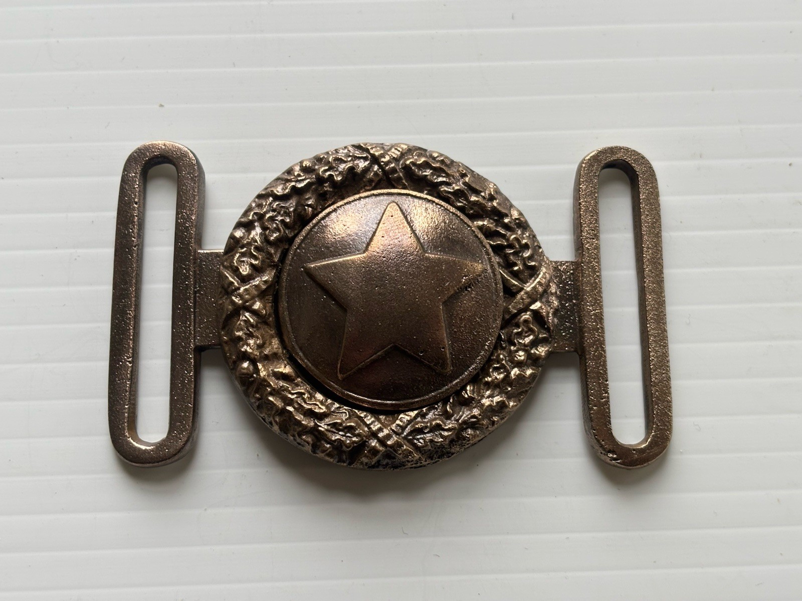 VINTAGE CIVIL WAR CONFEDERATE 2 PIECE CS TEXAS BELT BUCKLE. EARLY REPRODUCTION