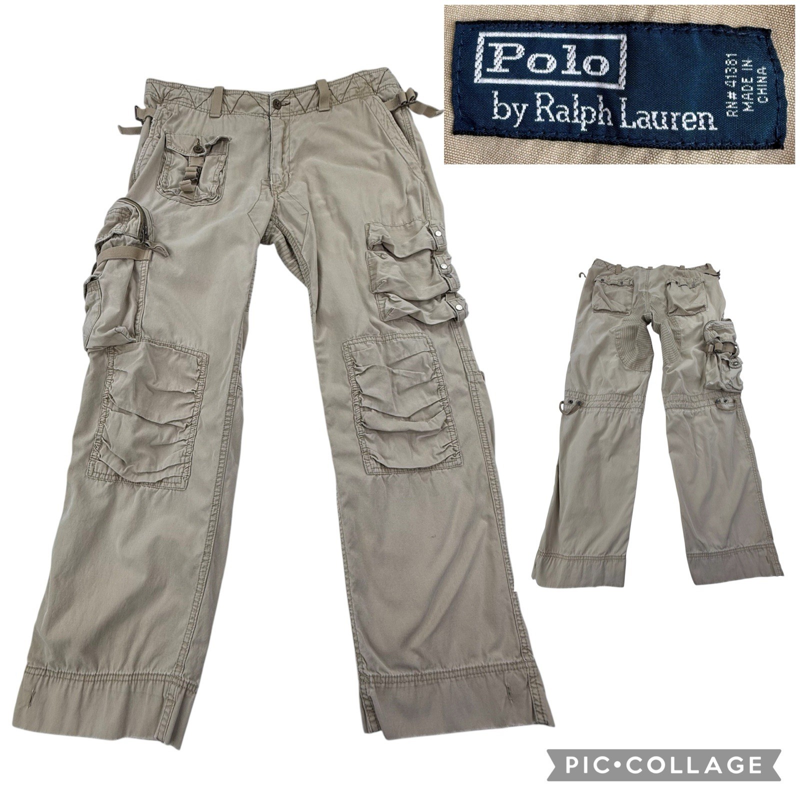 Vintage Polo Ralph Lauren Paratrooper Military Utility Cargo Aviator Pants 36x30