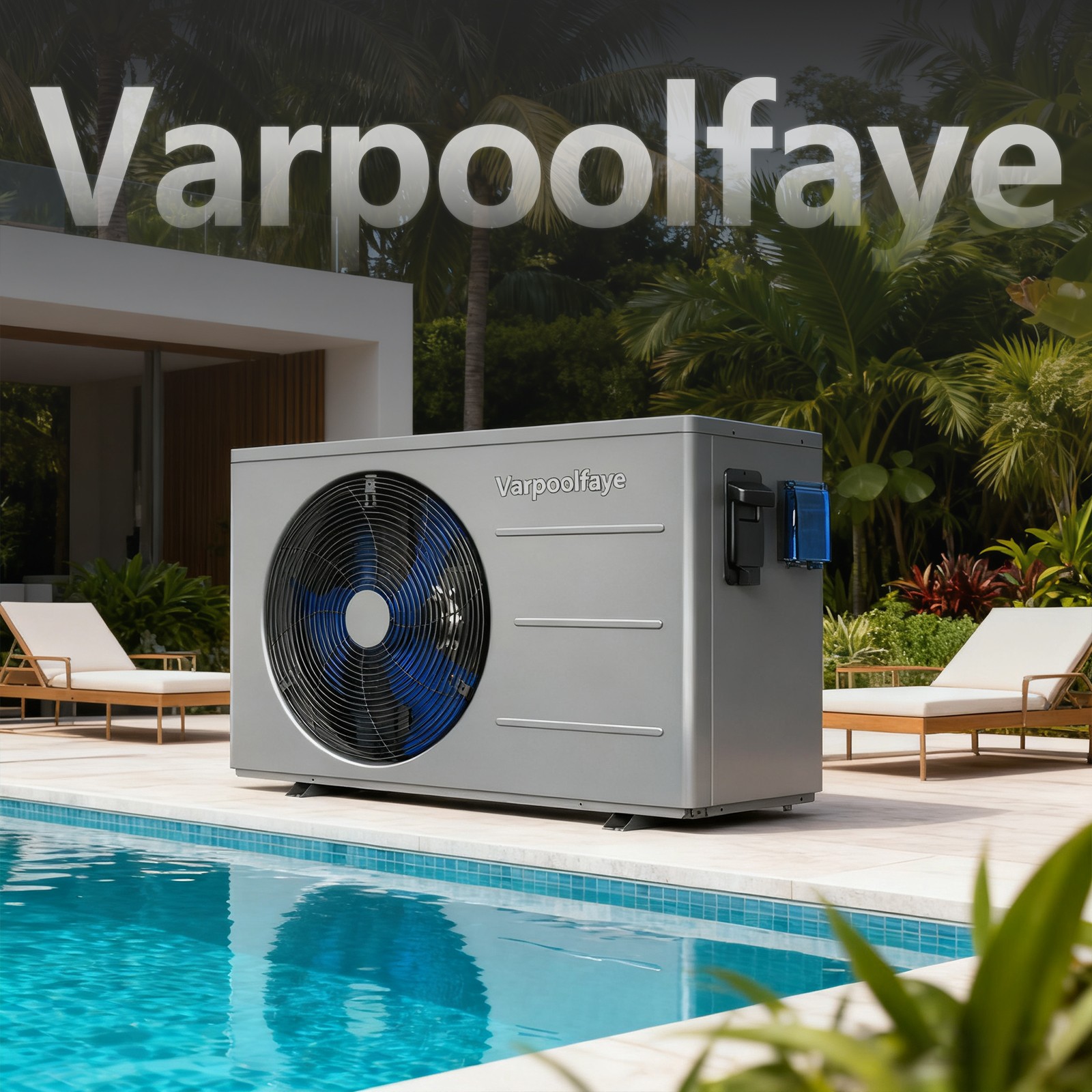 Varpoolfaye Above Ground Pool Heat Pump for Inground Swim Pool Heater 30000BTU