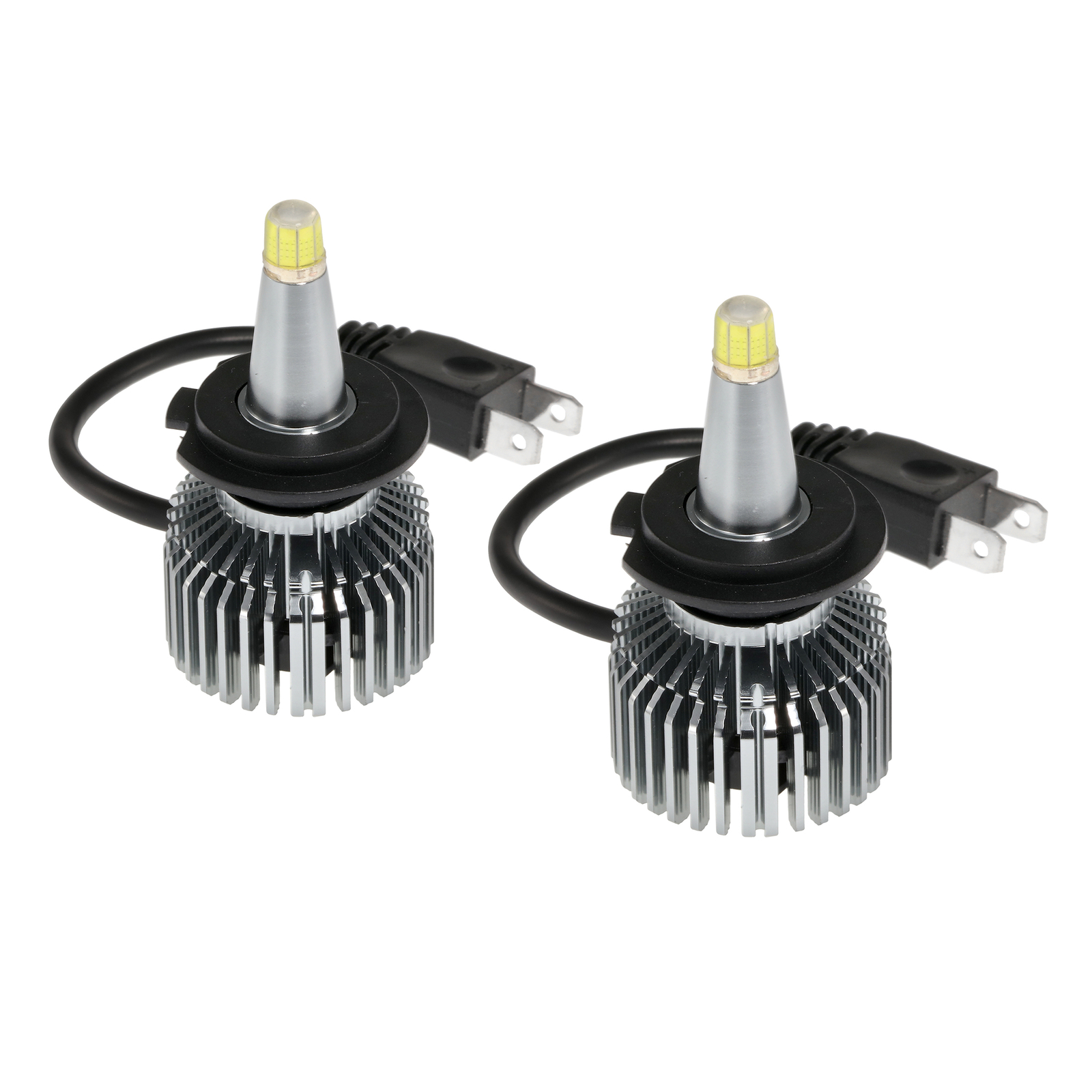 8-Sides H7 LED Headlight Bulb Kits 360° Low Beam White Super Bright 6500K 2400W