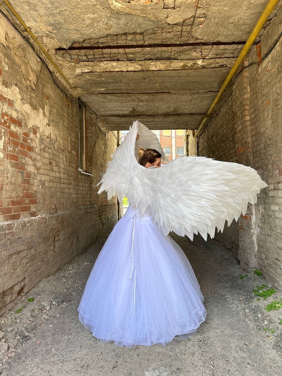 Cosplay White Costume Angel Wings Christmas White Festival Fantasy Sexy Props