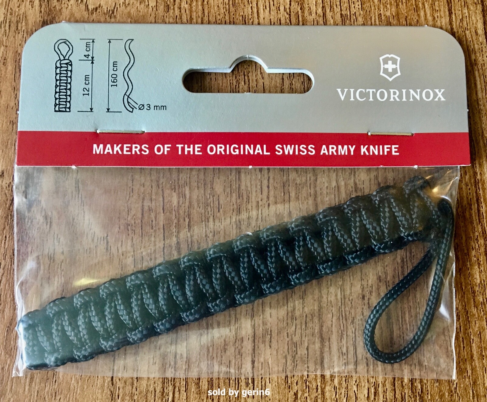 Swiss Army Paracord Pendant Knife Lanyard, Black, Victorinox, New In Package