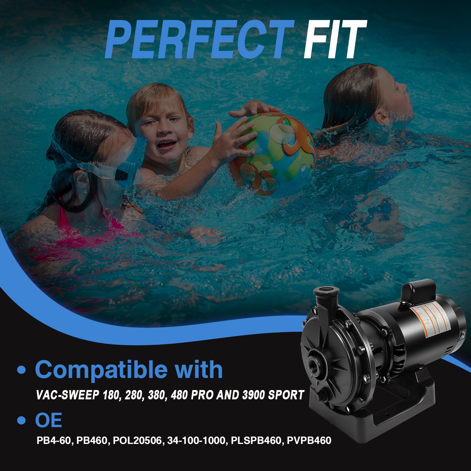 Booster Pool Pump 3/4 hp for Polaris Pressure Side Pool Cleaners PB4-60