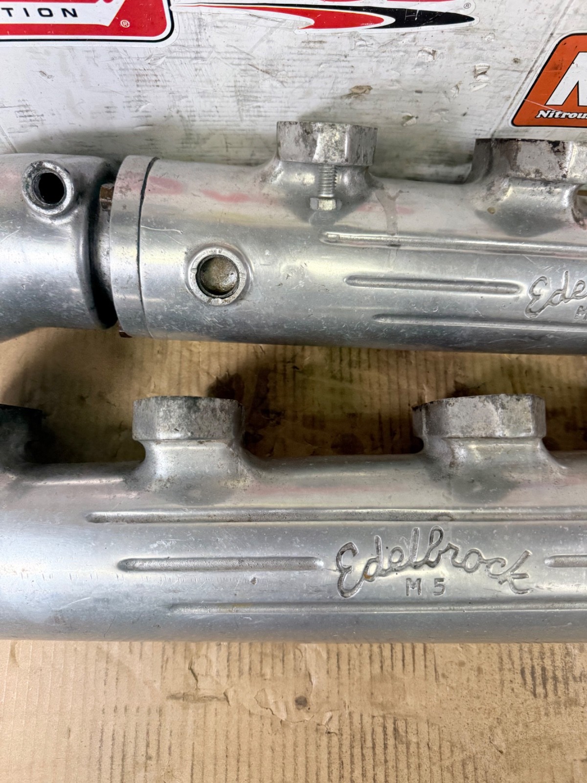 VINTAGE FORD FE 390 427 EDELBROCK M5 MARINE BOAT EXHAUST LOGS EXHAUST MANIFOLD