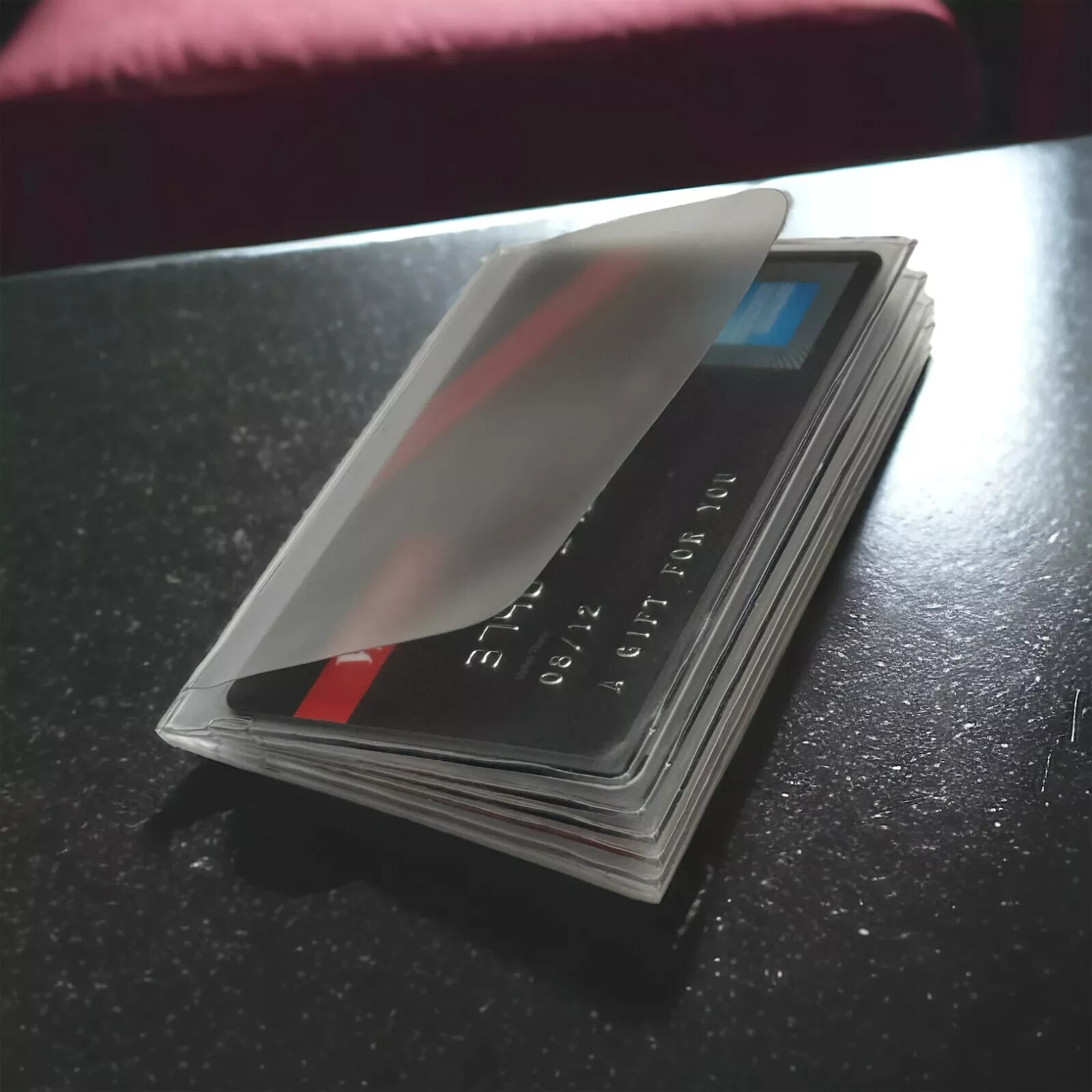 Set of 2 USA Made Trifold Plastic Wallet Inserts Picture Card Holder 6 Pages