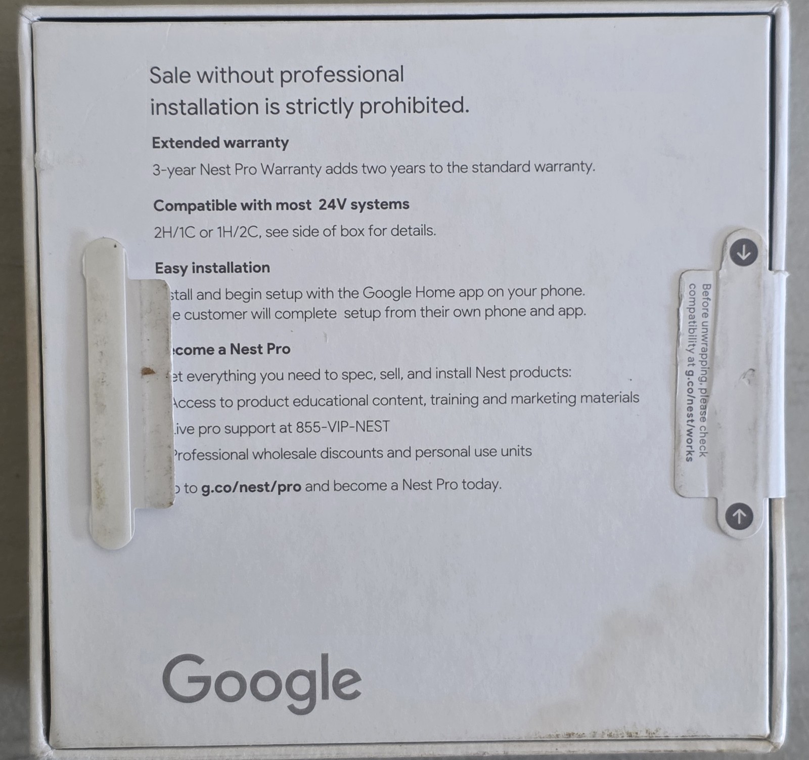 Google Nest Programmable Smart Wi-Fi Thermostat - White GACVZ