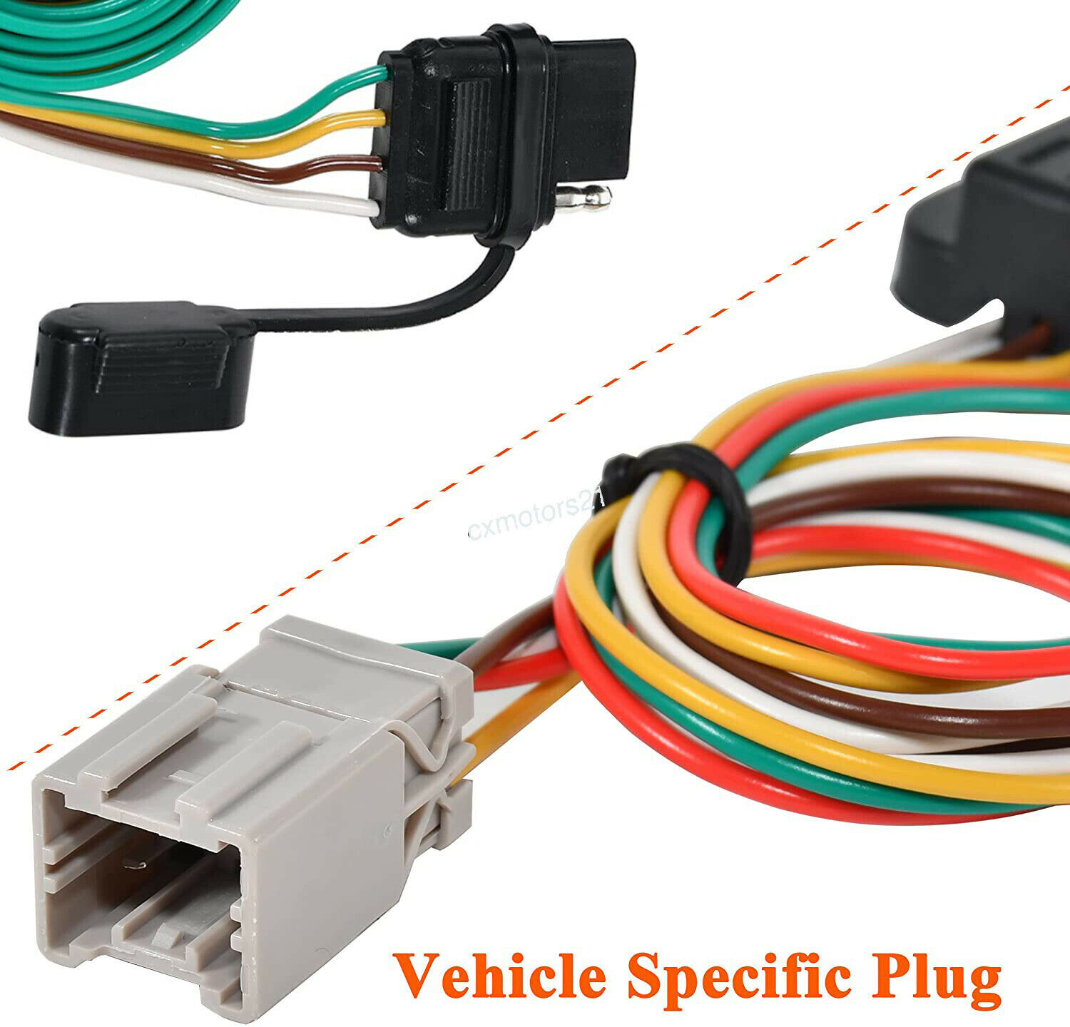 For Honda Pilot 03-08 Odyssey 95-04 CR-V 97-06 Trailer Hitch Wiring Tow Harness