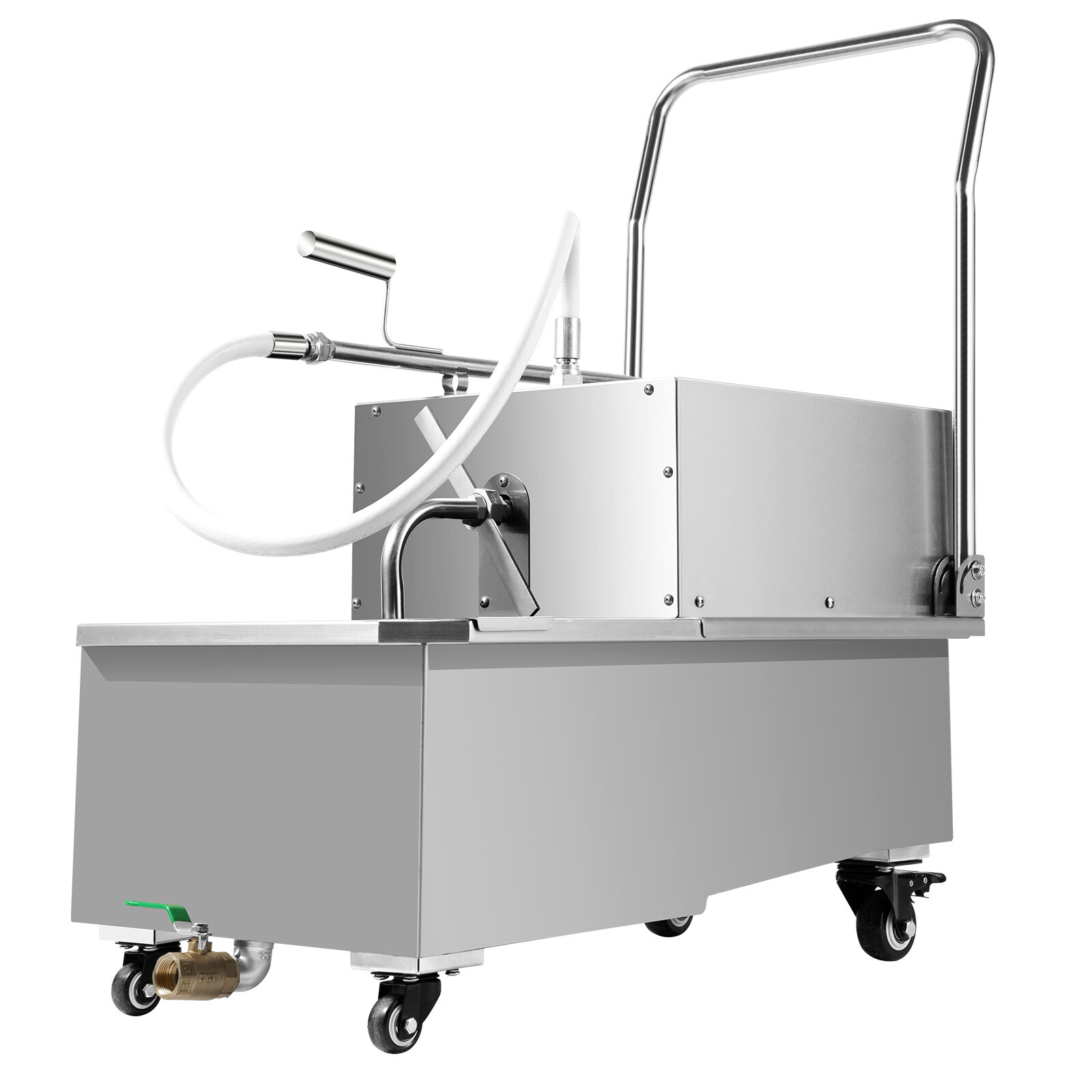 Fryer Oil Filter Commercial Cooking Oil Filtration System 55L Capacity Mobile US