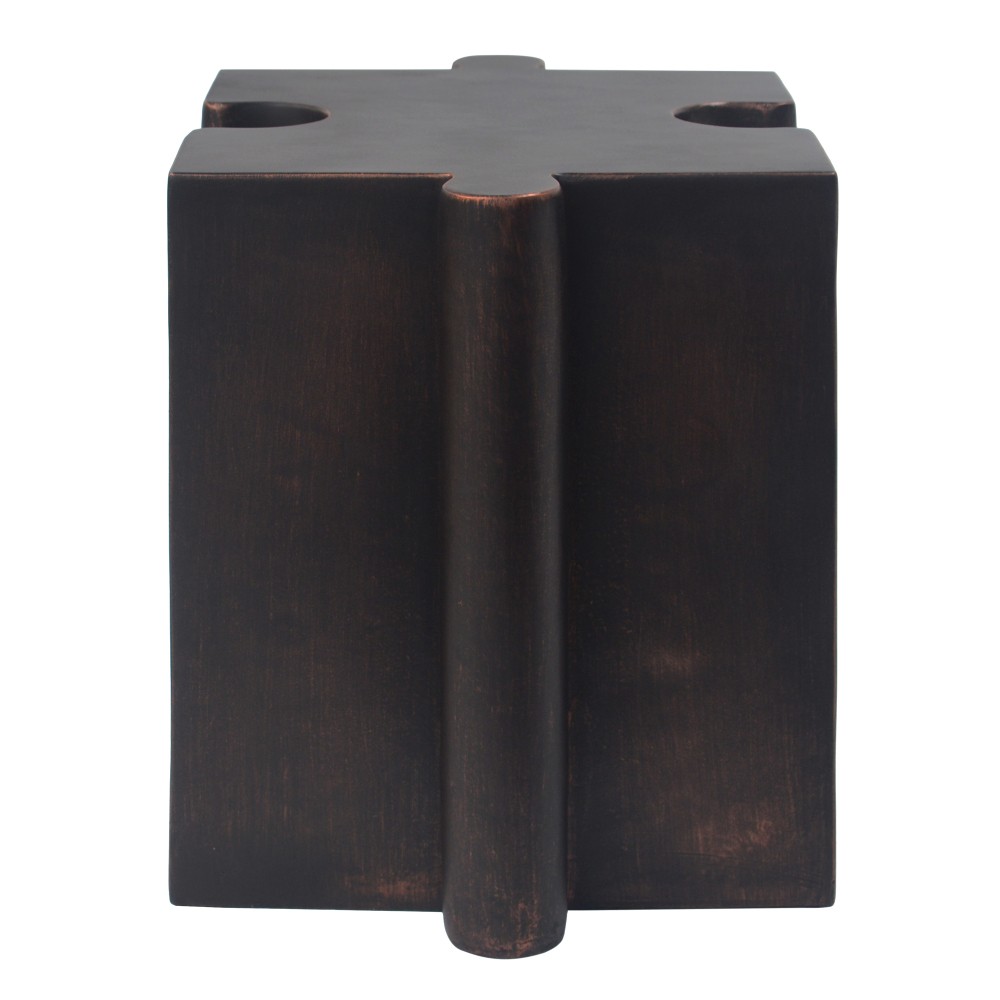 Modular Puzzle Art Side Table, MGO Concave Edge for Indoor & Outdoor, Copper