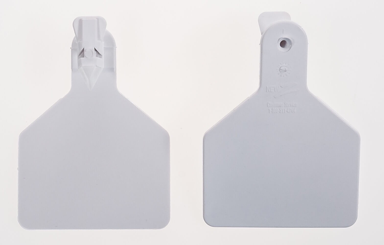 Z Tag Blank Calf ID tag, White, short neck, 25/pk