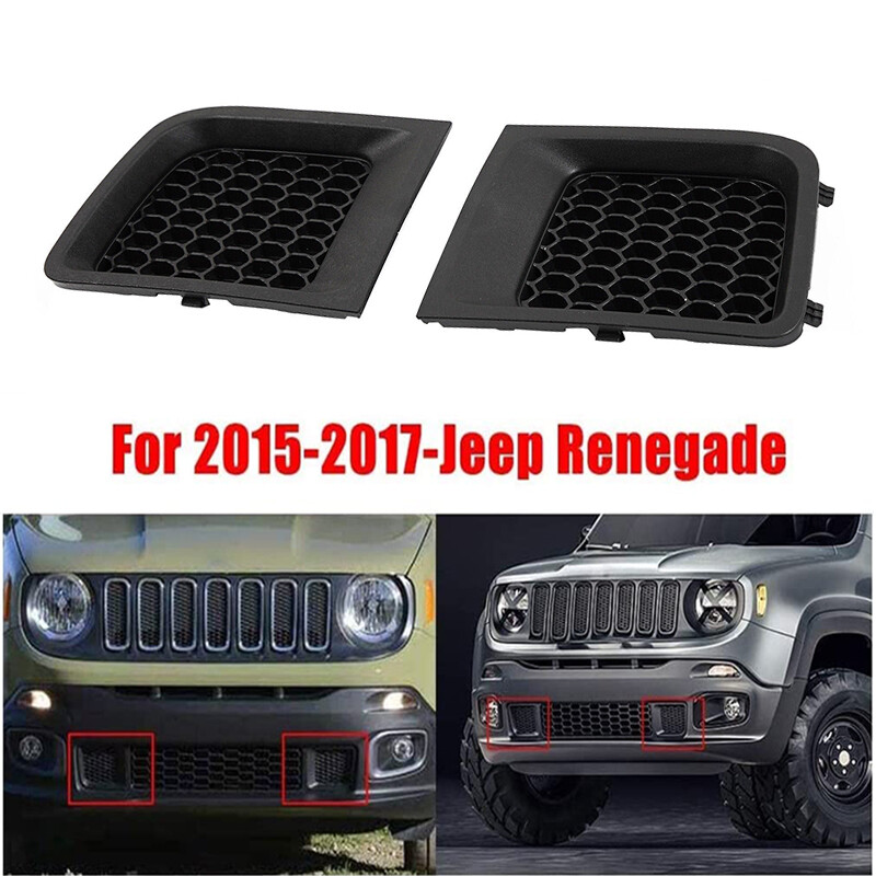 New For 2015-2018 Jeep Renegade Left+Right Front Bumper Lower Grille Bezel Cover