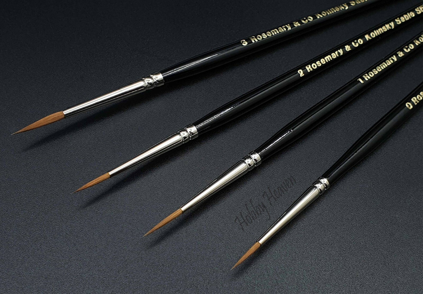 Rosemary & Co Series 8 Brush PURE KOLINSKY SABLE POINTED ROUND Full Range