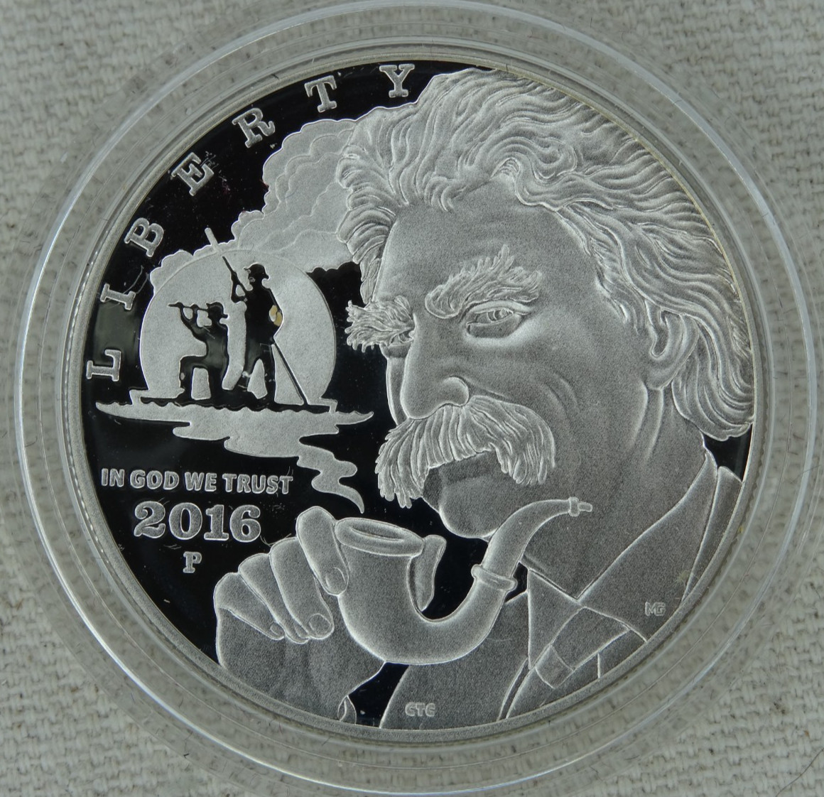 2016-P Mark Twain Proof Silver Dollar US Mint $1 Commemorative No Box
