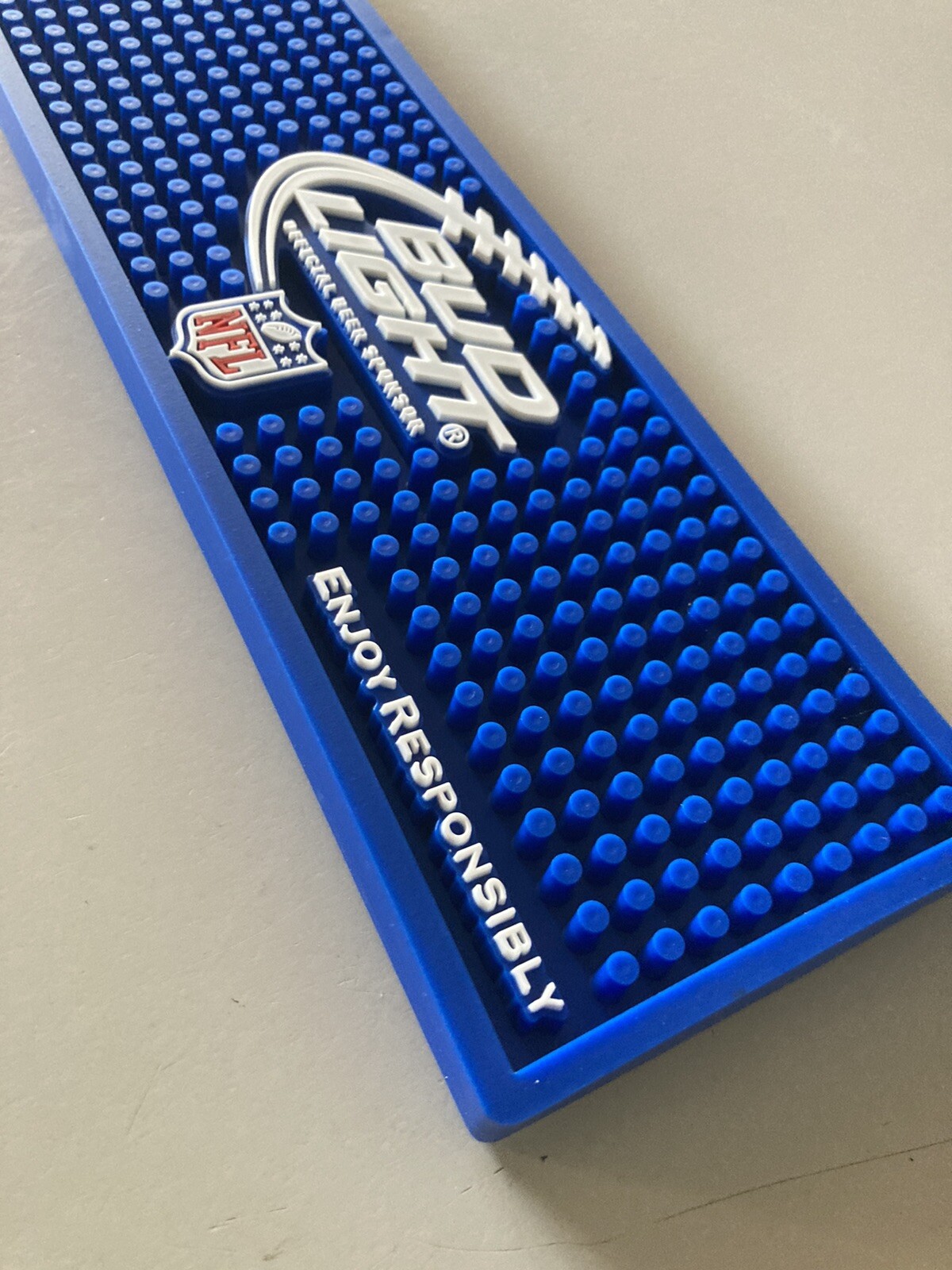 NEW (3) Bud Light NFL Football Beer Rubber Bar Spill Mat for tap Kegerator