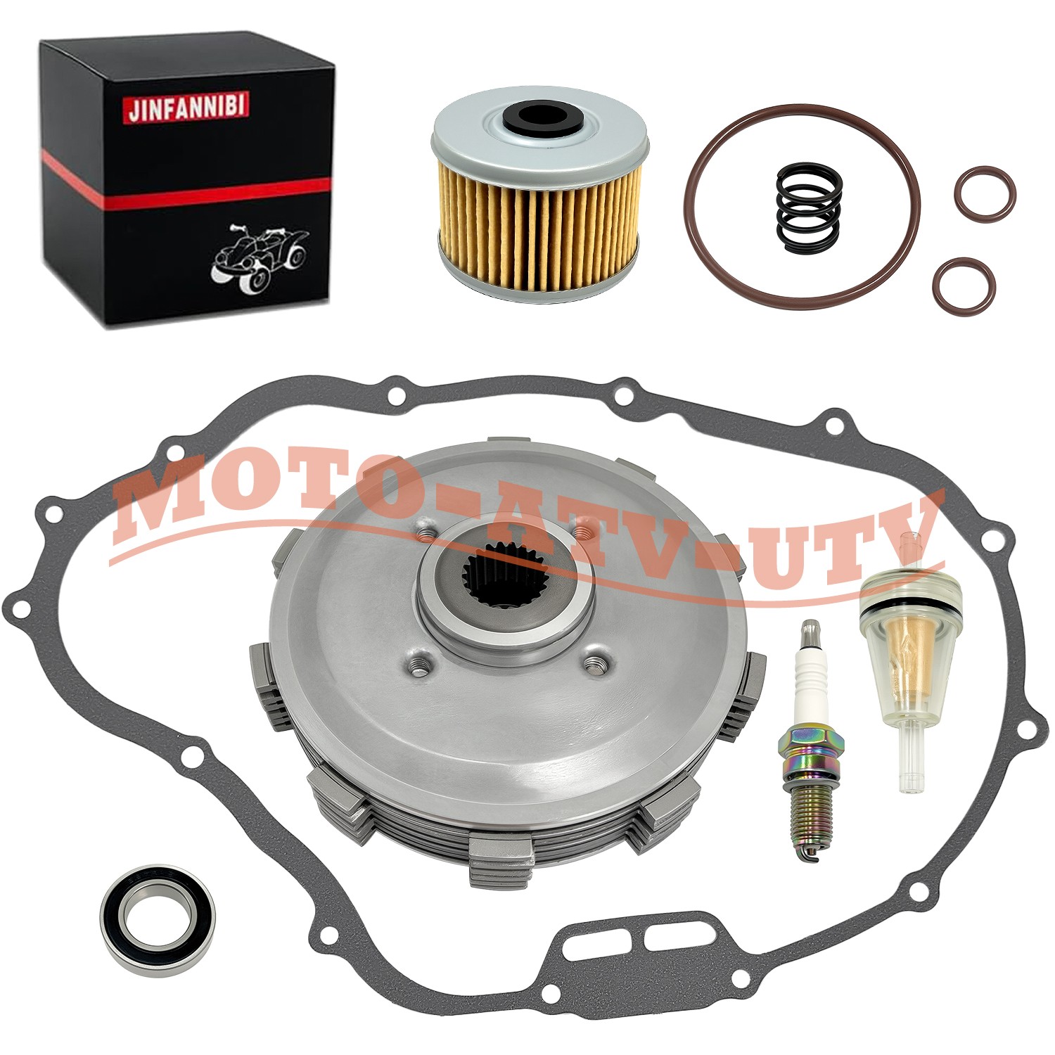 Clutch Plates Assembly & Gasket Kit For Honda FourTrax Foreman 350 TRX350D 4x4