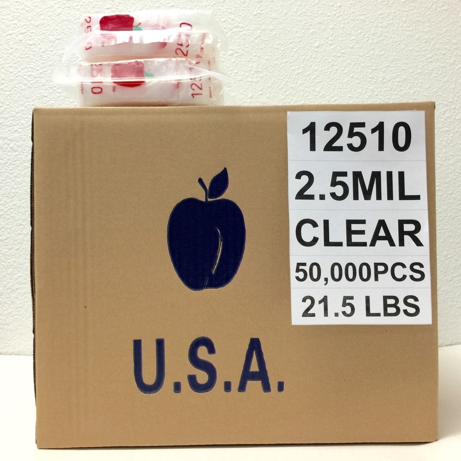 CLEAR Apple Bags Liquidation 1000 bags, 10,000 bags, 50k bags  (CHOOSE SIZE)