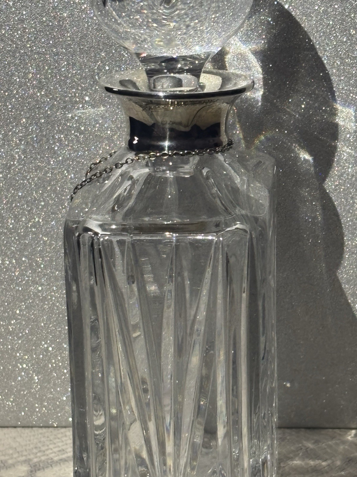 R&D, Sterling And Crystal Decanter By Robert’s&Dore From The Mid 20th Century ￼