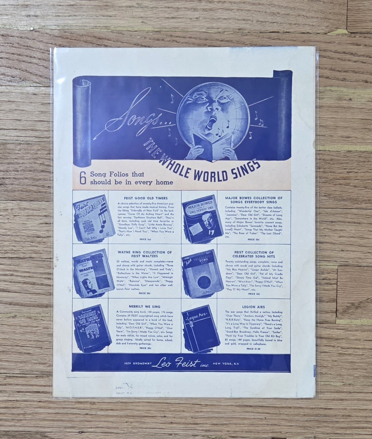 (8) Vintage Music Sheets Lot