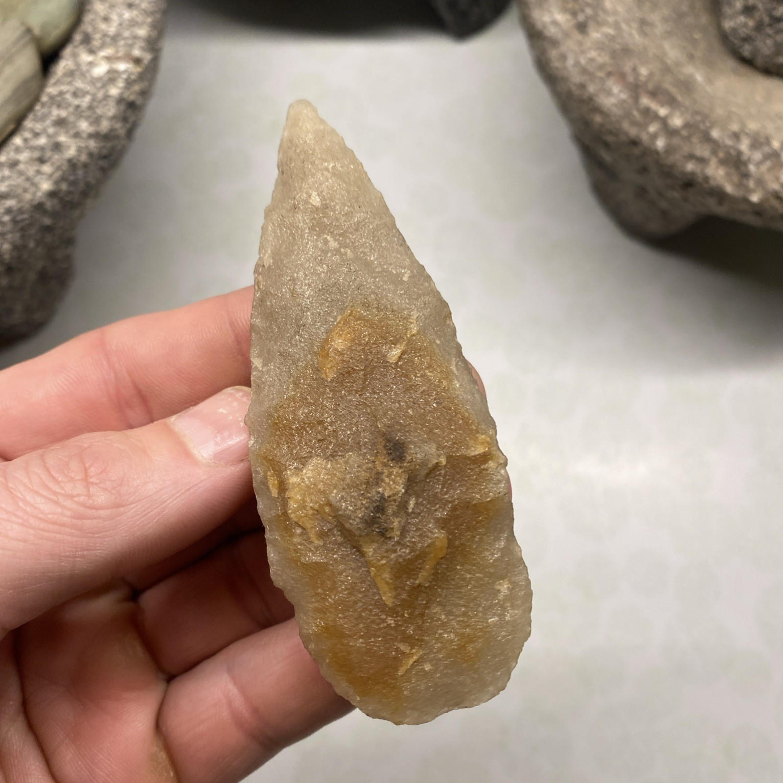 MLC s8234 Hixton 3 3/4” Archaic Knife Blade Arrowhead Wisconsin Stone Artifact