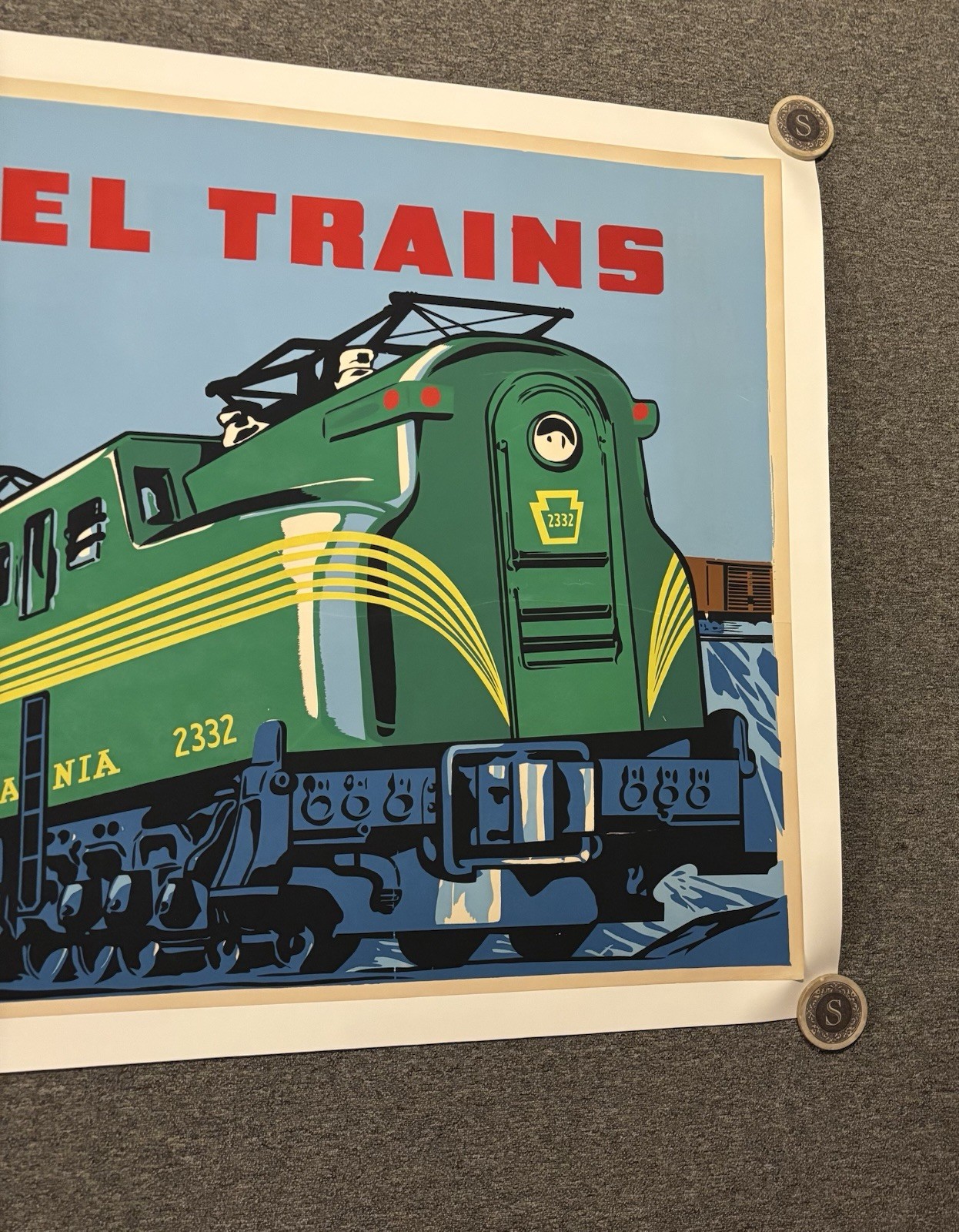 Original 1949 Lionel Deal Poster Linen Backed 46.25x86”