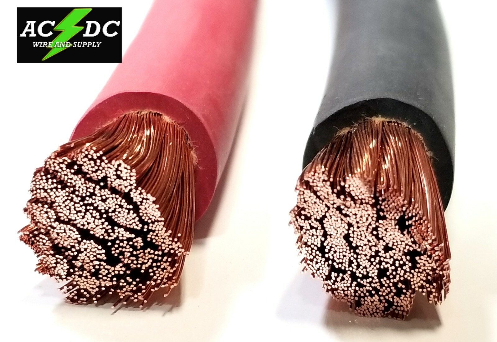 Welding Cable Red Black 2/0 GAUGE COPPER WIRE SAE J1127 CAR BATTERY SOLAR