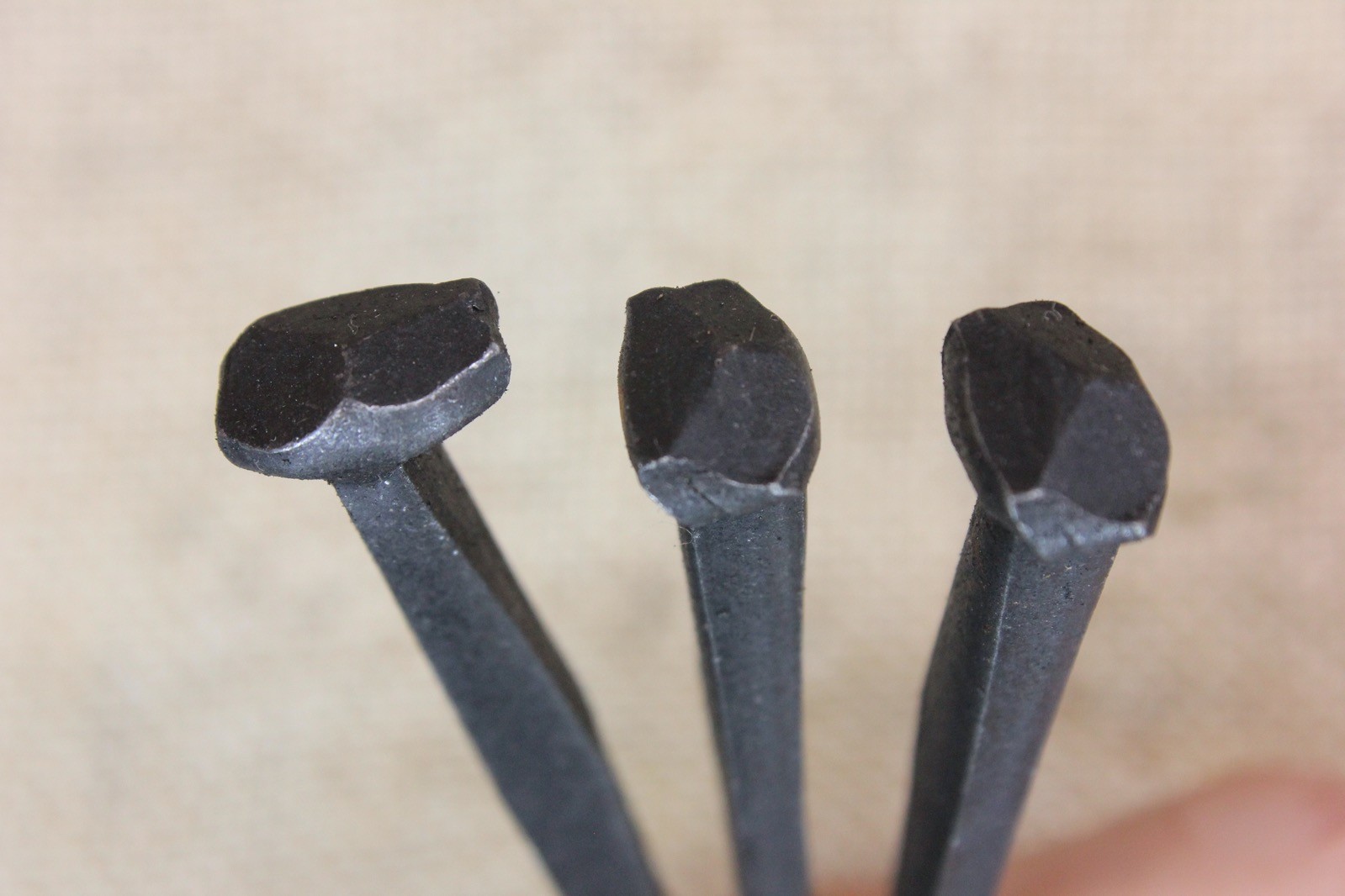 3" Rosehead 10 Nails HEAVY Spikes Square Wrought Iron Vintage Decorative Look