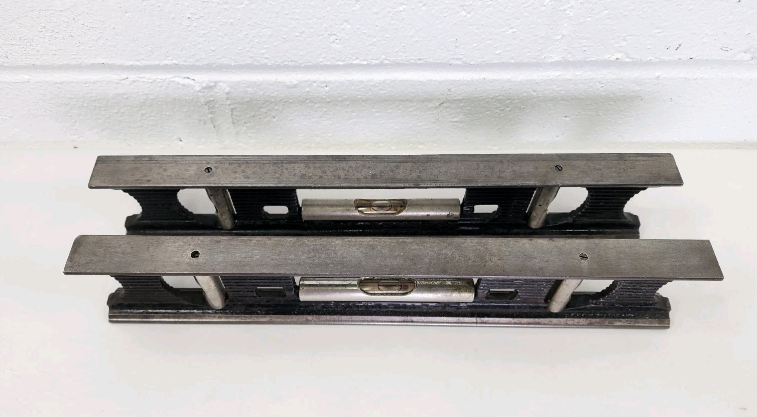 (2) Vintage Stanley No. 36 Cast Iron 12" Machinist Level