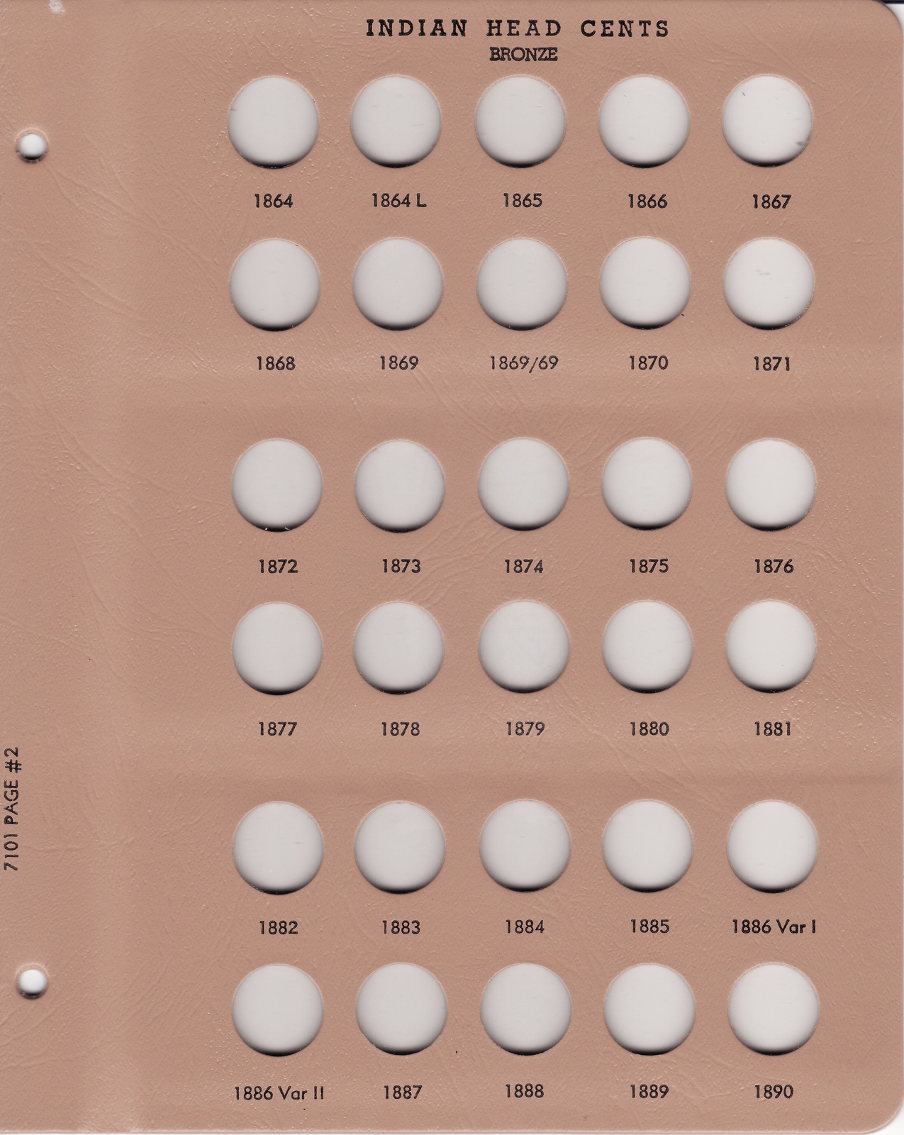 Dansco Coin Album 7101 US Old Indian Head Cents 1857-1909 NEW Free Post Offer