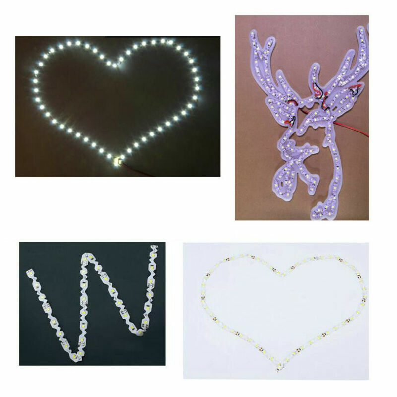 16FT S Shape Sign SMD 2835 300 LED Strip Light DC12V Flexible Lamp Easy Bend 6mm